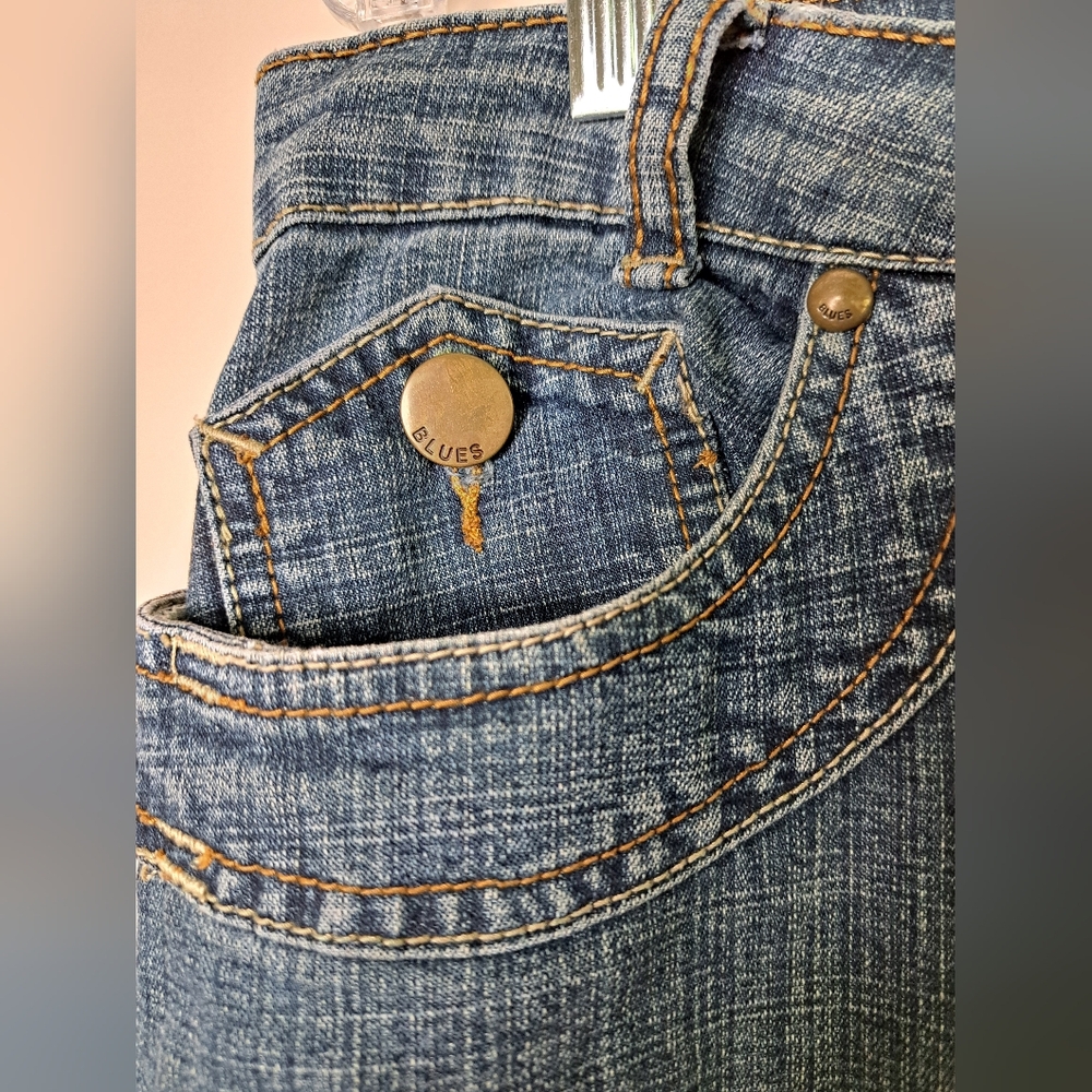 BACCINI Denim Skirt Jeans Skirt Maxi Flare Size 14 - Picture 4 of 15